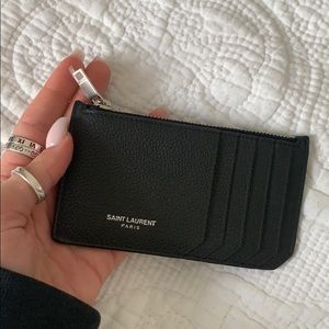 Saint Laurent FRAGMENTS ZIPPED CARD CASE